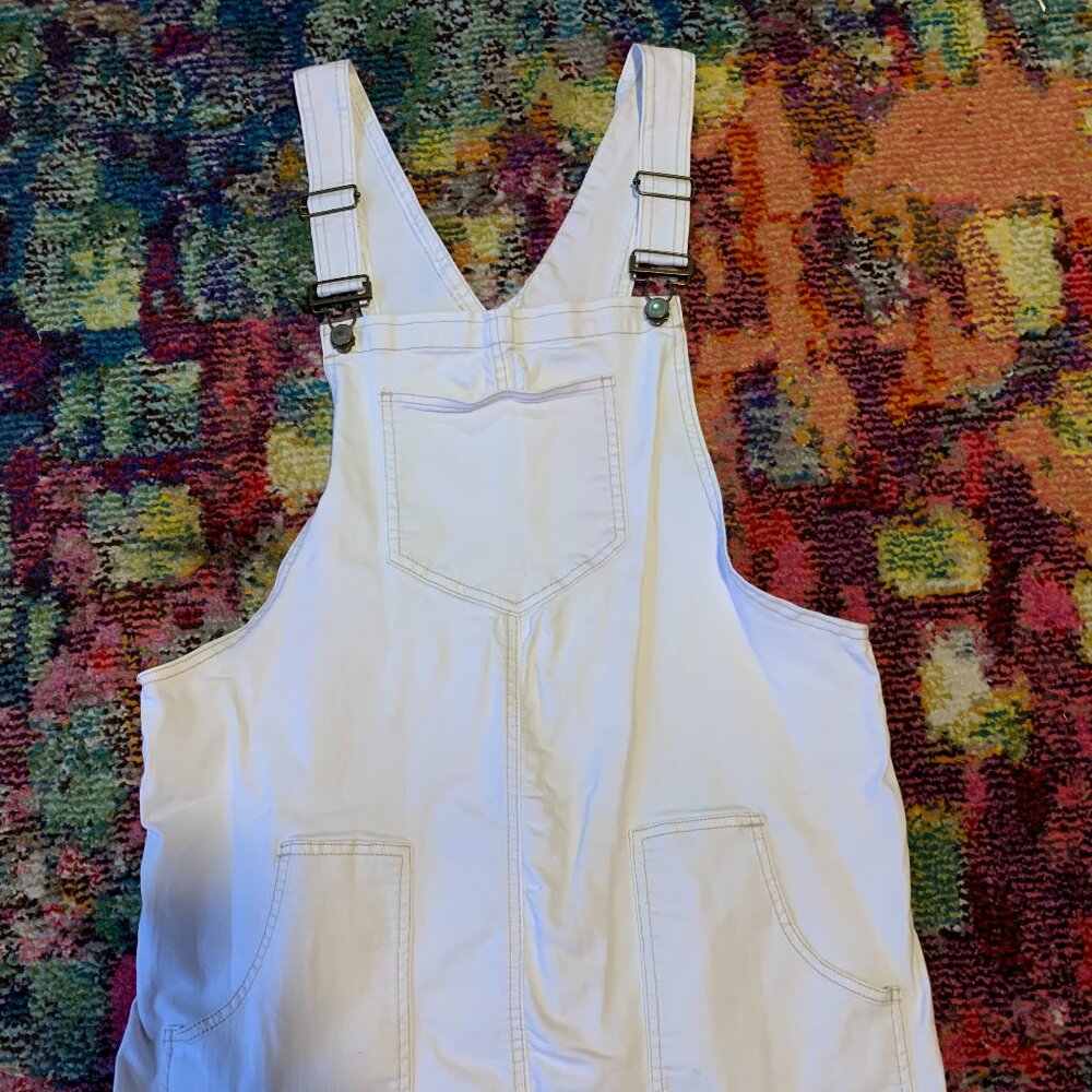 Women's White Overall Dress
